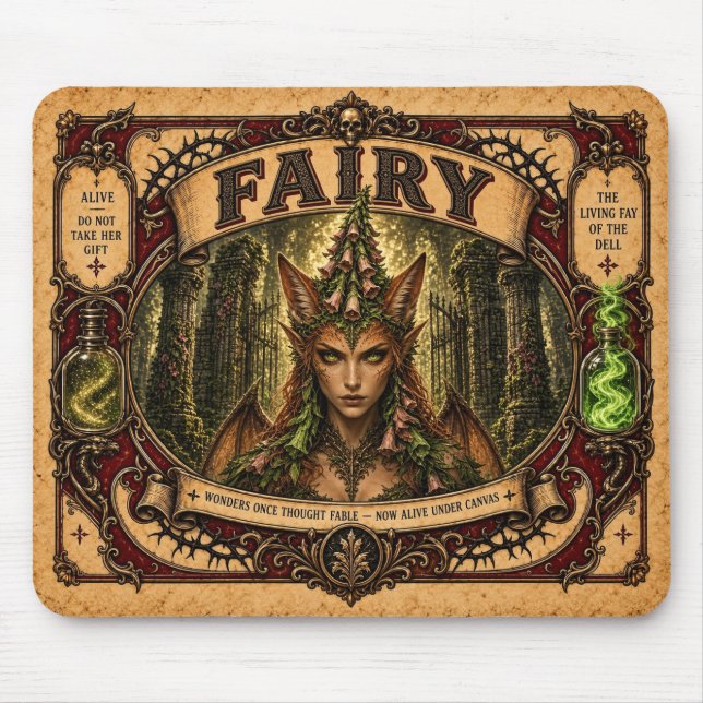 Mousepad Fada, Monstro de Circo Vintage (Frente)