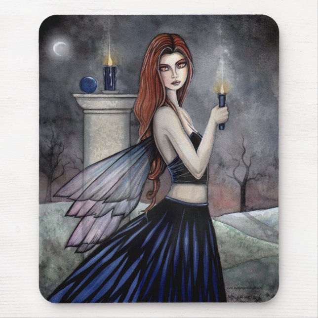 Mousepad Fada Wiccan Gótica por Molly Harrison (Frente)