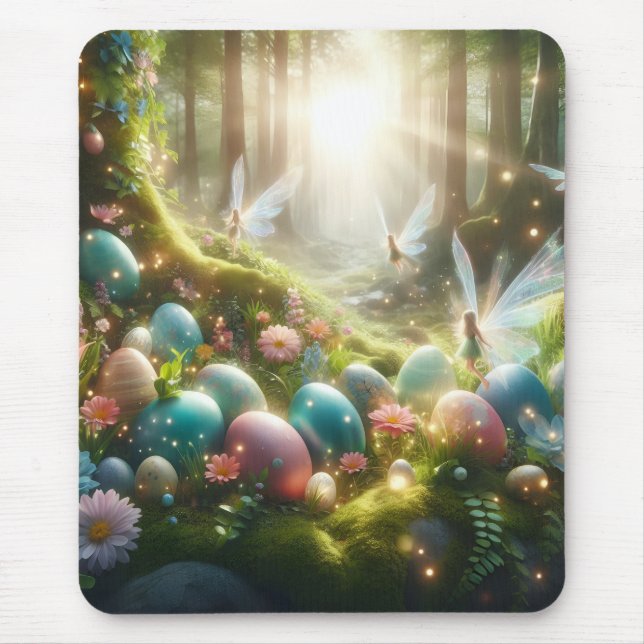 Mousepad Fadas da Floresta Mística Ovos Mágicos da Primaver (Frente)