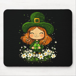 Mousepad Fadas Duendes Trevo Meninas Dia de São Patrício L