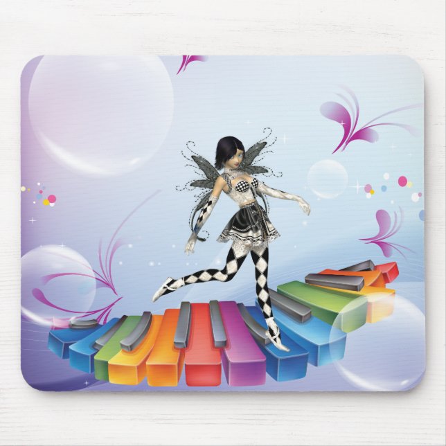 Mousepad Faerie de teclado musical (Frente)