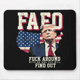 Mousepad Fafo Trump Us American Map Flag
