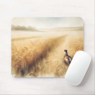Mousepad Faisão De Outono No Campo De Trigo