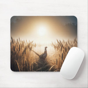 Mousepad Faisão em um Campo de Trigo