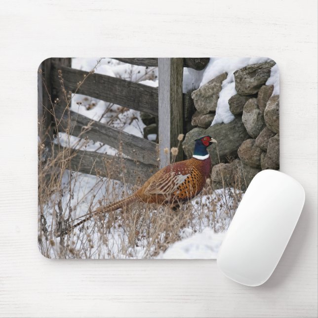 Mousepad Faisão na Neve (Com mouse)