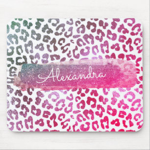 Mousepad Faísca cor-de-rosa do brilho da chita de Ombre