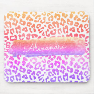 Mousepad Faísca do ouro, a cor-de-rosa e a roxa da chita do