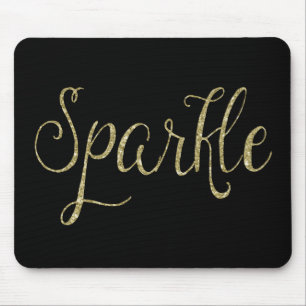 Mousepad Faísca Dourado do brilho do falso