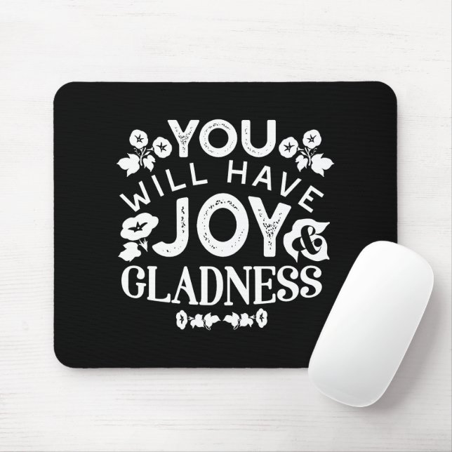 Mousepad Faith and Happiness – Joy and Gladness Quotes (Com mouse)