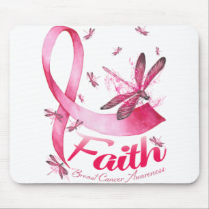 Mousepad Faith Dragonfly Cancer Sensibilização T-Shirt