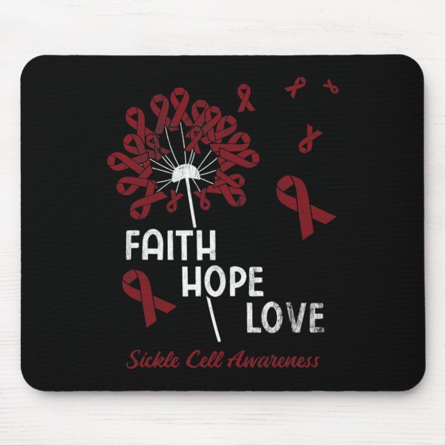 Mousepad Faith Hope Ama a Consciência das Células Falsiform (Frente)
