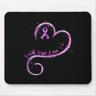 Mousepad Faith Hope ama Atenção à Sobredosagem de Fita Roxa