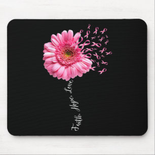 Mousepad Faith Hope ama Cinza Rosa Fita Daisse Breve Ca
