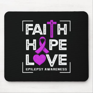 Mousepad Faith Hope ama Consciência da Epilepsia