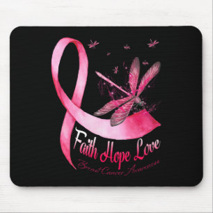 Mousepad Faith Hope ama Dragonfly Cancer Sensibilização