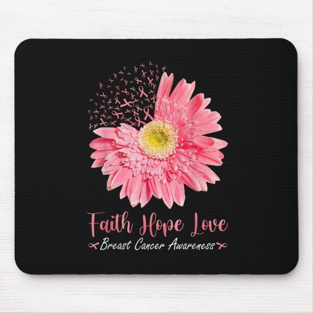 Mousepad Faith Hope ama Friso Rosa Friso Daisy Girassóis Br (Frente)