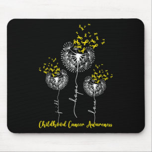 Mousepad Faith Hope ama o Cancer de Infância Dandelion Awar