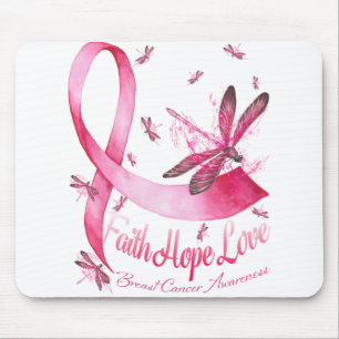 Mousepad Faith Hope Love Dragonfly Fita Breve