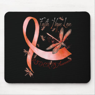 Mousepad Faith Hope Love Dragonfly RSD Sensibilização CRPS