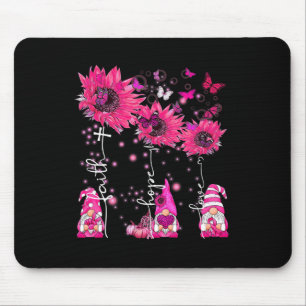 Mousepad Faith Hope Love Gnome Ribbon Breve Cancer Awarene