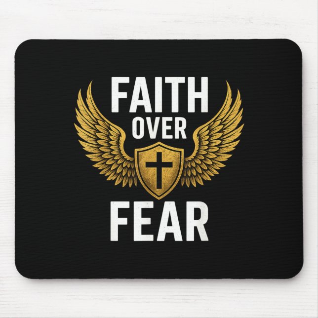 Mousepad Faith Over Fear Gold  (Frente)
