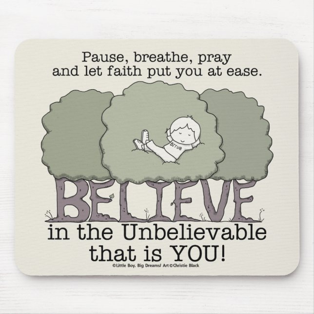 Mousepad Faith te colocou em paz (Frente)