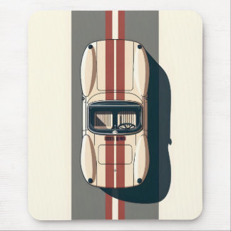 Mousepad Faixa de Carro de Corrida Retro Minimalista