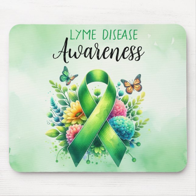 Mousepad Faixa de Sensibilização para a Doença de Lyme (Frente)