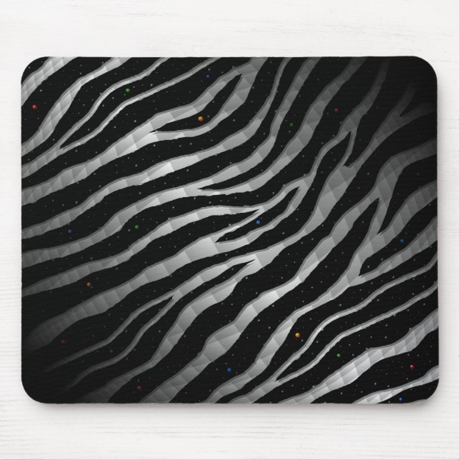 Mousepad Faixa de TempoEspaçoEspelhado - Preto/Branco (Frente)