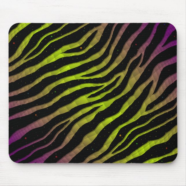 Mousepad Faixas de TempoEspaçoEnfileirado - Roxo/Limão (Frente)