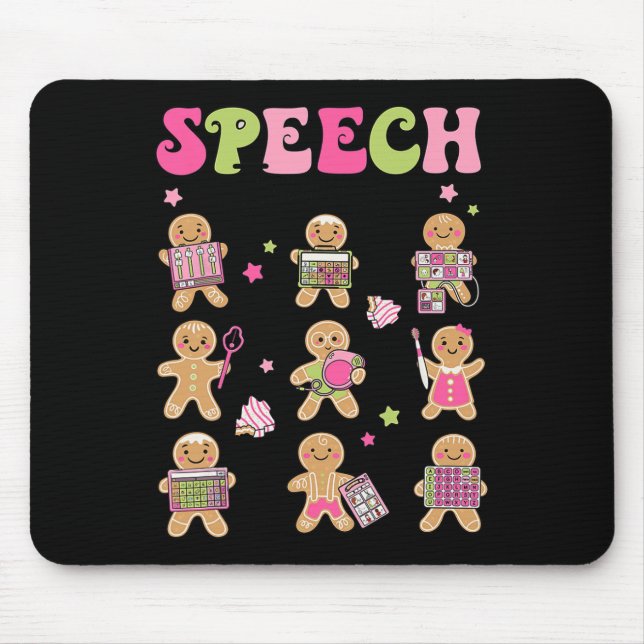 Mousepad Fala Divertida Terapia Gingerpão Cookies SLP Chris (Frente)
