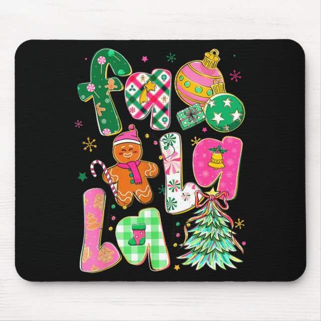 Mousepad Falala Sublimation Gingerbread Preppy Christmas Co (Frente)