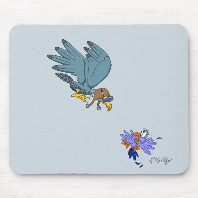 Mousepad Falcão com óculos (Frente)