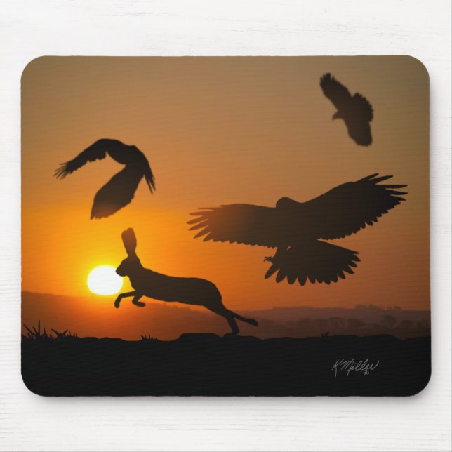 Mousepad Falcões de Harris Caçando (Frente)