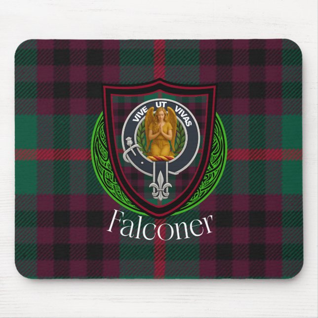 Mousepad Falconer Scottish Clan Tartan & Crest (Frente)