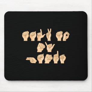 Mousepad Fale Com As Minhas Mãos Língua Americana De Sinais