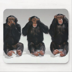 Mousepad Fale o nenhum vêem nenhum para não ouvir nenhum