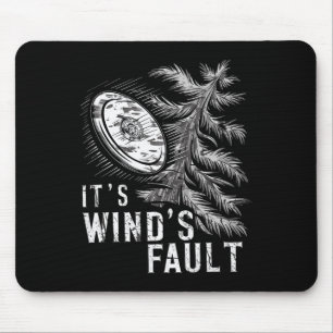 Mousepad Falha do Vento, Disc Golf Vintage Engraçado