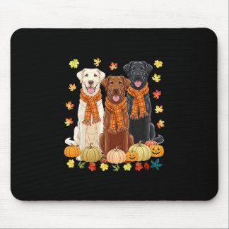 Mousepad Fall Autumn Pumpkin Labrador Retriever Thanksgivin
