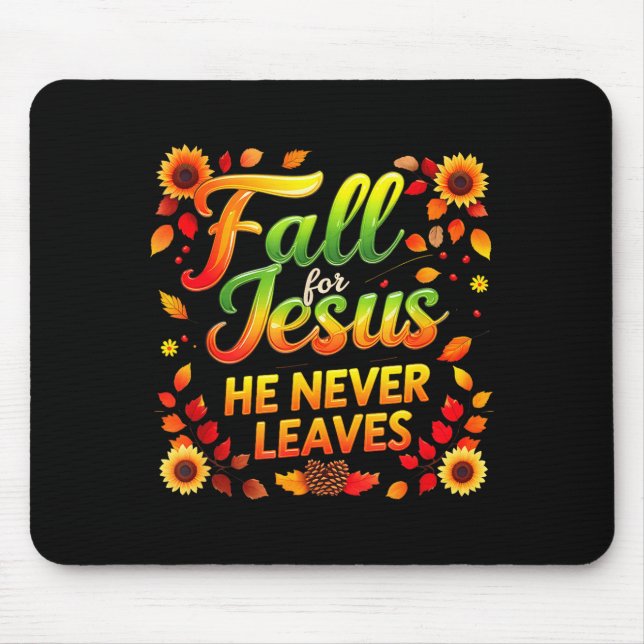 Mousepad Fall Christian Thanksgiving Autumn Jesus My Favour (Frente)