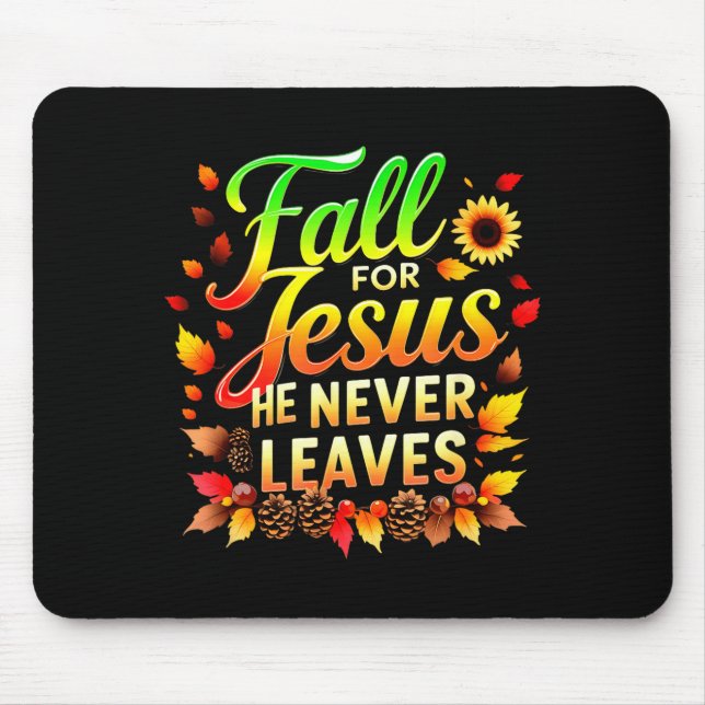 Mousepad Fall Christian Thanksgiving Jesus My Favourite Sea (Frente)