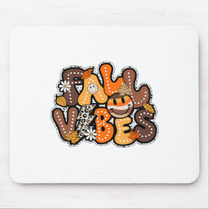 Mousepad Fall Vibes Hello Fall Groovy Autumn Vintage Obriga