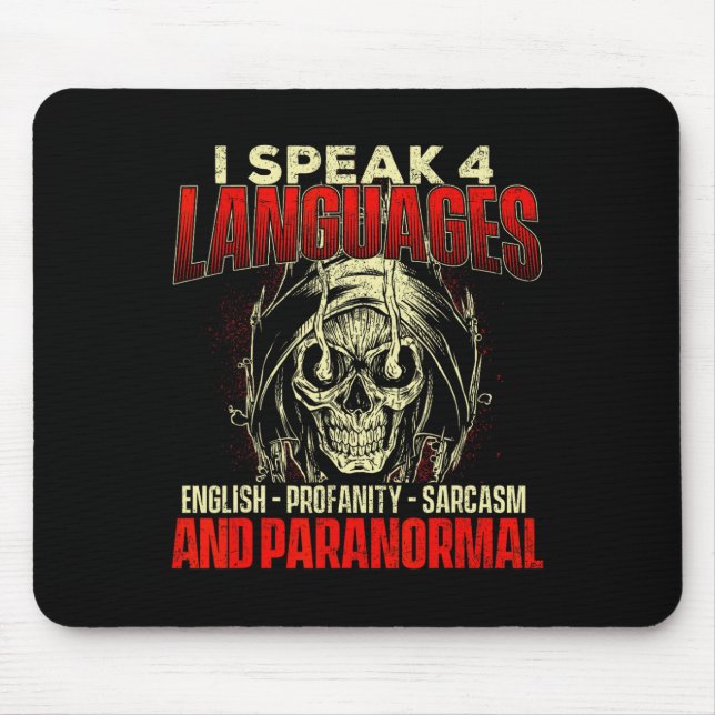 Mousepad Falo 4 idiomas - Fantasma Caça Paranormal (Frente)