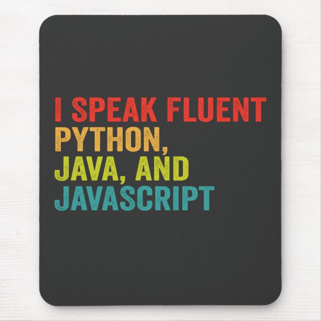 Mousepad Falo Codificação Engraçada Da Língua Fluente Do Co (Frente)