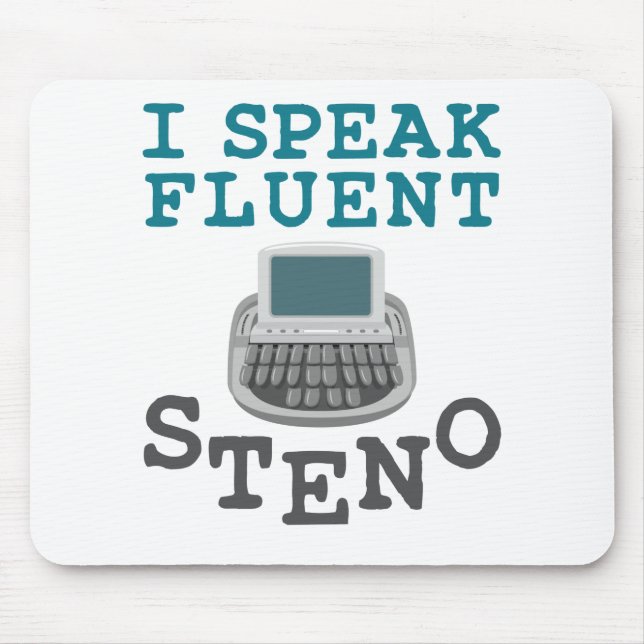 Mousepad Falo Fluent Steno Court Repórter Stenógrafo (Frente)