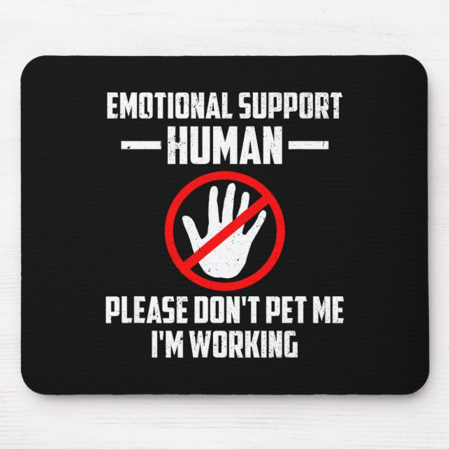 Mousepad Falso Cão de Apoio Emocional de Halloween Não Faça (Frente)
