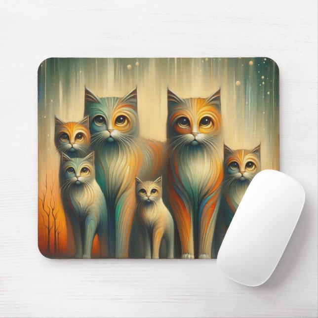 Mousepad Família Cats (Com mouse)