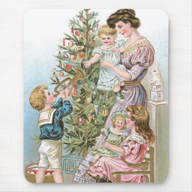 Mousepad Família com Árvore de Natal (Frente)