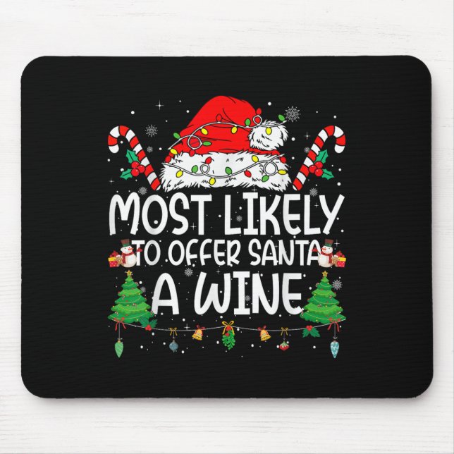 Mousepad Família Correspondente Xmas Mais Provável Para Ofe (Frente)