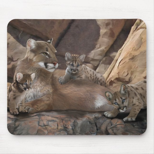 Mousepad Família Cougar (Frente)